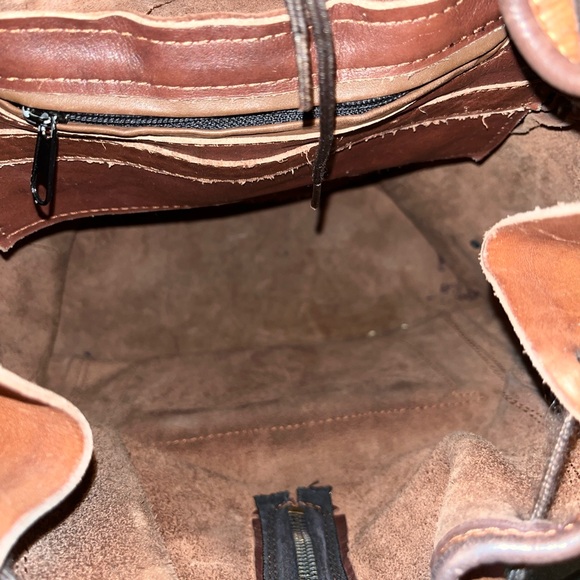 Genuine Leather Saddle Brown Backpack Full Grain Classic Field Style - Picture 13 of 14